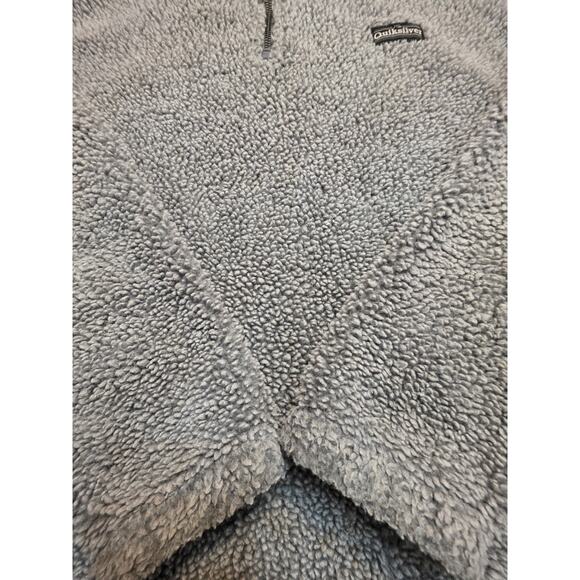 Quicksilver Men's Fleece Sherpa Grey 1/4 Zip Size Xl Jacket - Picture 5 of 8